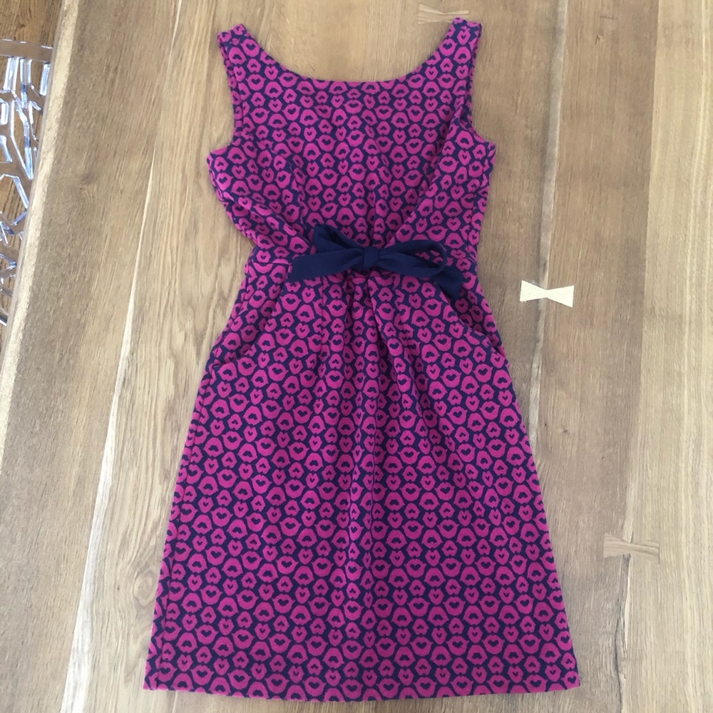 Lilly Pulitzer Evie navy & pink kiss dress
